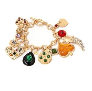 "Charm" Statement Link Charm Bracelet, gold